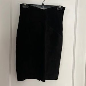 Black suede skirt